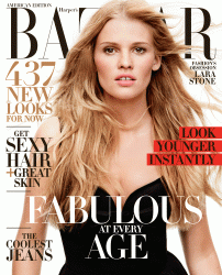 Lara Stone - Harper’s Bazaar April 2014 (cover)
