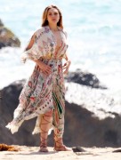 Elizabeth Olsen - On a photoshoot at the beach in Malibu 03/20/2015